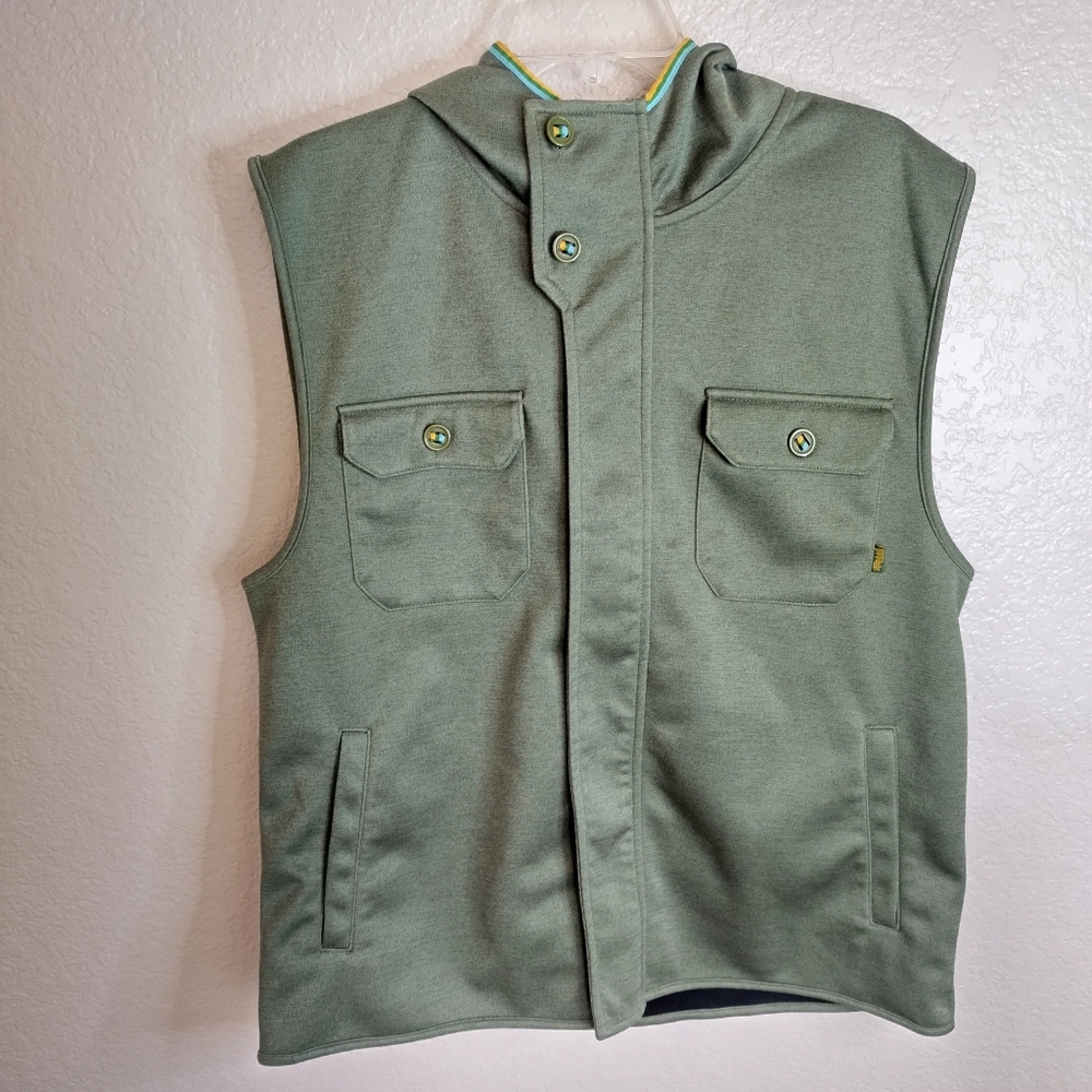 Marsh wear Full Zip hooded vest Front Pockets Sz M